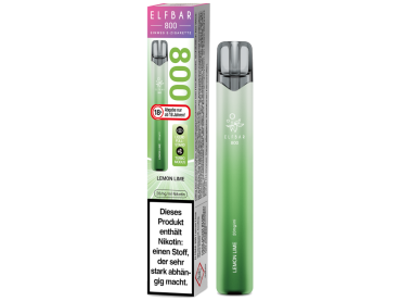 Elfbar 800 Lemon Lime Einweg Vape mit Zitrone-Limette Geschmack, 2 ml Nikotinsalz (20 mg/ml) und Turbo-Modus